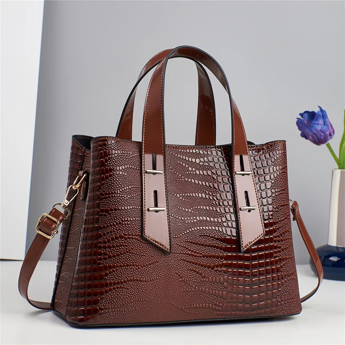 Fashion Colorful Alligator Women Handbag Designer Retro Crocodile Pattern Tote Bags Luxury Pu Leather Shoulder Crossbody Bags