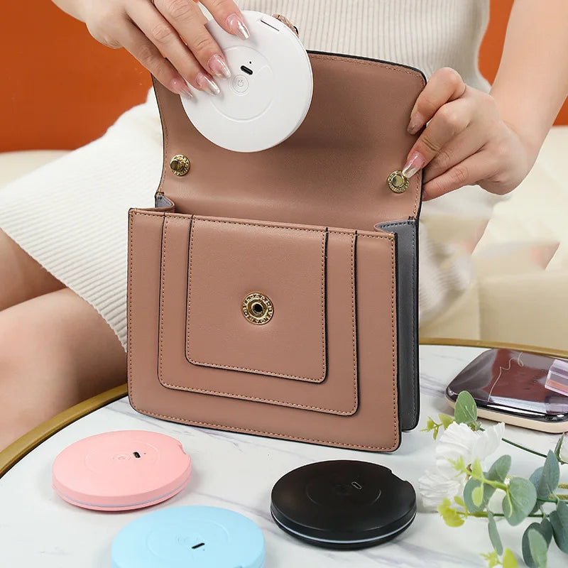 Mini LED Luminous Makeup Mirror Personalized Small LED Light USB Cosmetic 2 Side Folding Makeup Compact Pocket Mirror