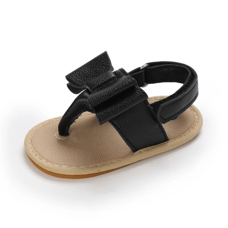 Baby Girl Summer Sandals 0-18 Months Cute Bow Rubber Sole First Walker Casual Comfortable Newborn Sneakers