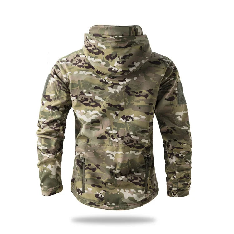 Lurker Shark Skin Soft Shell Tactical Jacket Men Waterproof Fleece Hooded Coat Hunt Clothes Autumn New Outdoor Camouflage Jacket