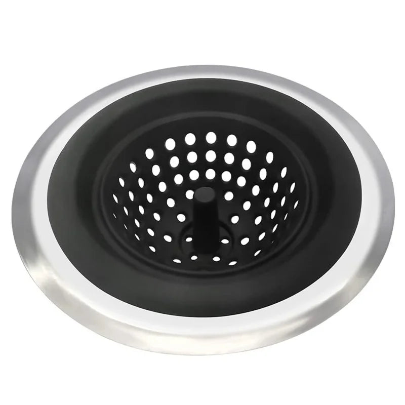 Filtro de silicona para fregadero de cocina, colador anticlog, residuos de alimentos, recogepelo, tapón de agua para accesorios de baño