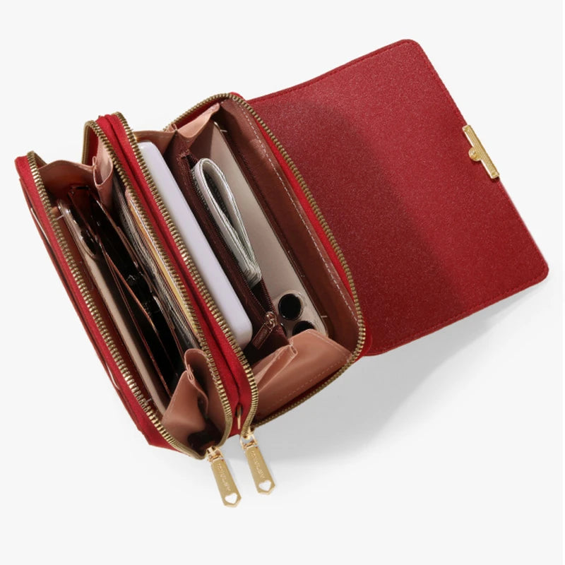Women Crossbody Bag Fashion Shoulder Messenger Bag Multi-pocket Solid Color Bag Luxury For Ladies Handbag