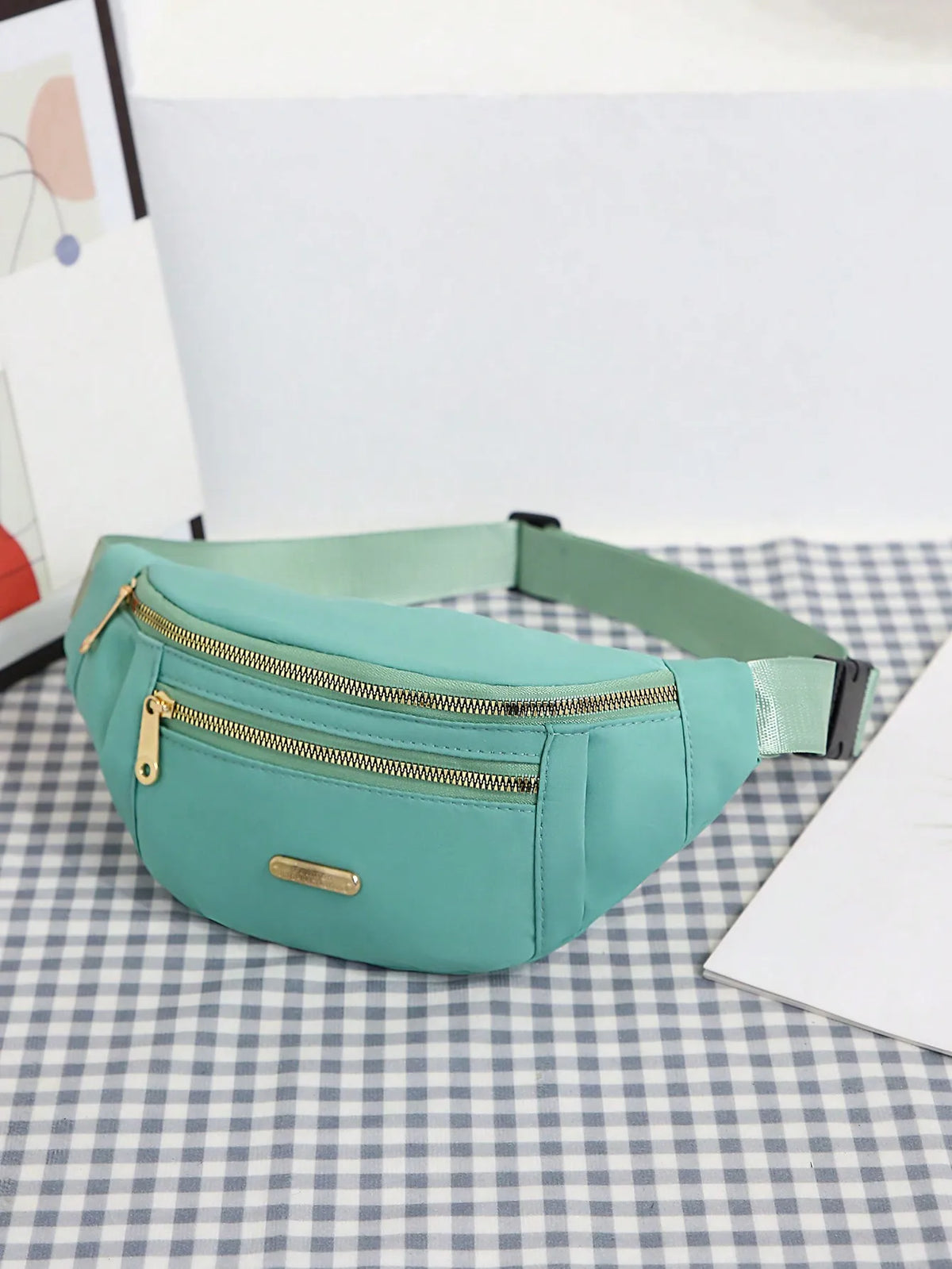 AEROCANDY Unisex Nylon Waist Bag - Multi-Layer Crossbody Fanny Pack