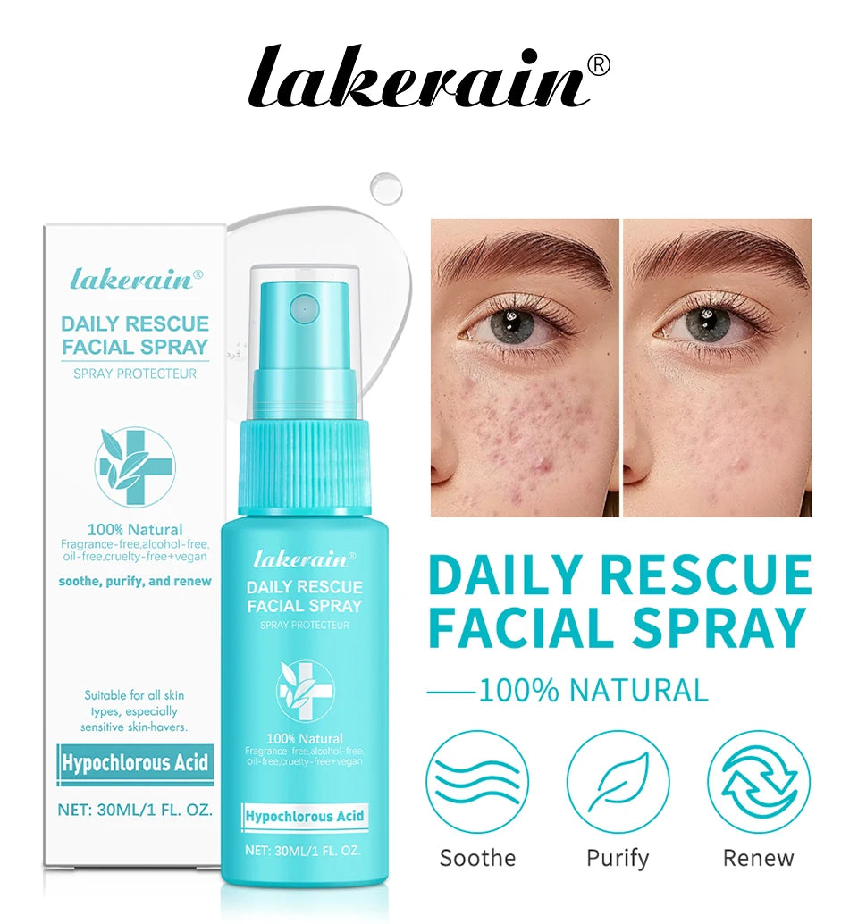 PH Balancing Toner Daily Rescue Facial Spray for Sensitive Skin Hypochlorous Acid Spray Helps Reduce Redness Breakouts Soothing