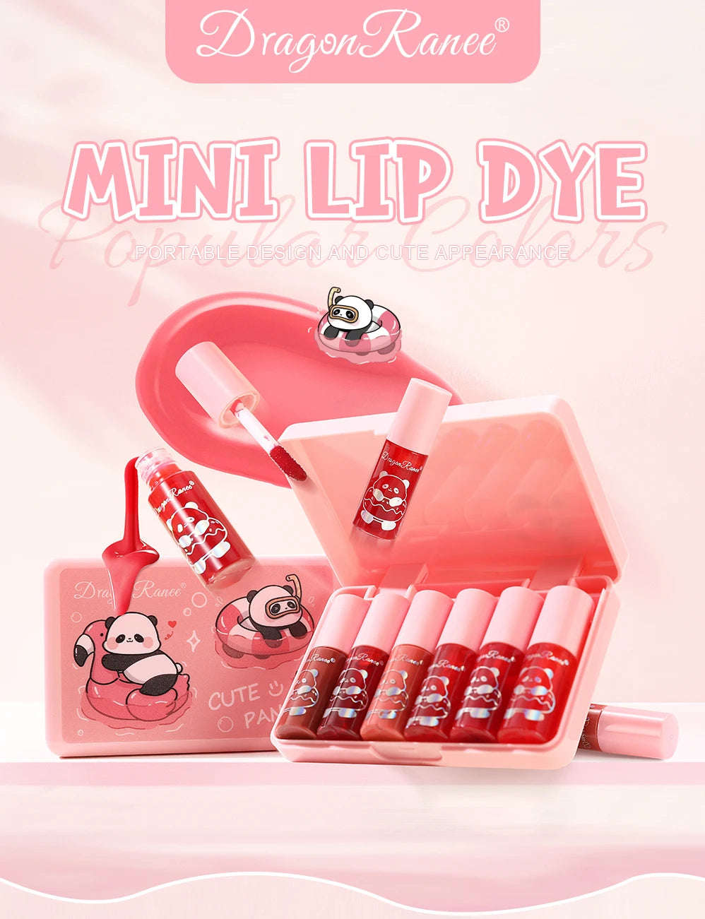 6Pcs/Set Lip Gloss Set Moisturizing and Nourishing Gentle Lipstick Non-Greasy Waterproof Lip Glaze Sweat-Proof Mirror Gloss Lipstick Long-Lasting Lip Glaze Set