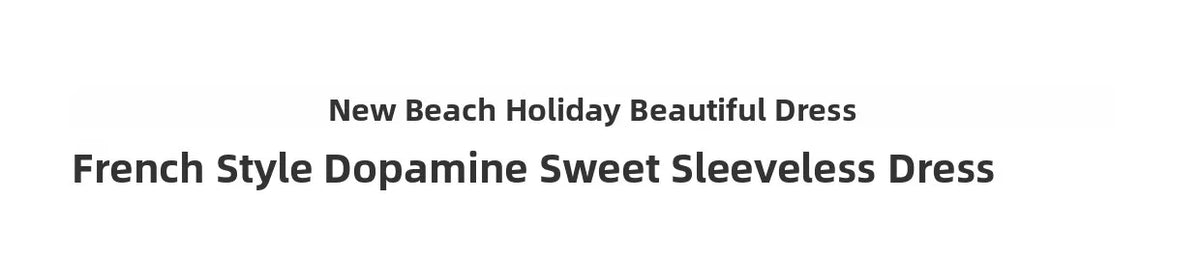 Sweet Style Dopaamine Sleeveless Strap Dress Women's New 2026 Beach Vacation Beautiful Dress High Waist A-Line Korean Style