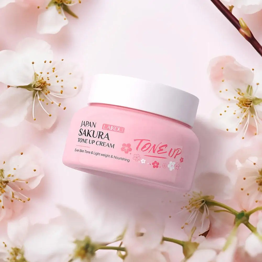 Facial Moisturizer Tone-up Cream,Sakura Essence Glow Moisturizer Cream 1.06 Fl OZ Hydrating Smooth Dry Skin Nourishing Skin Care