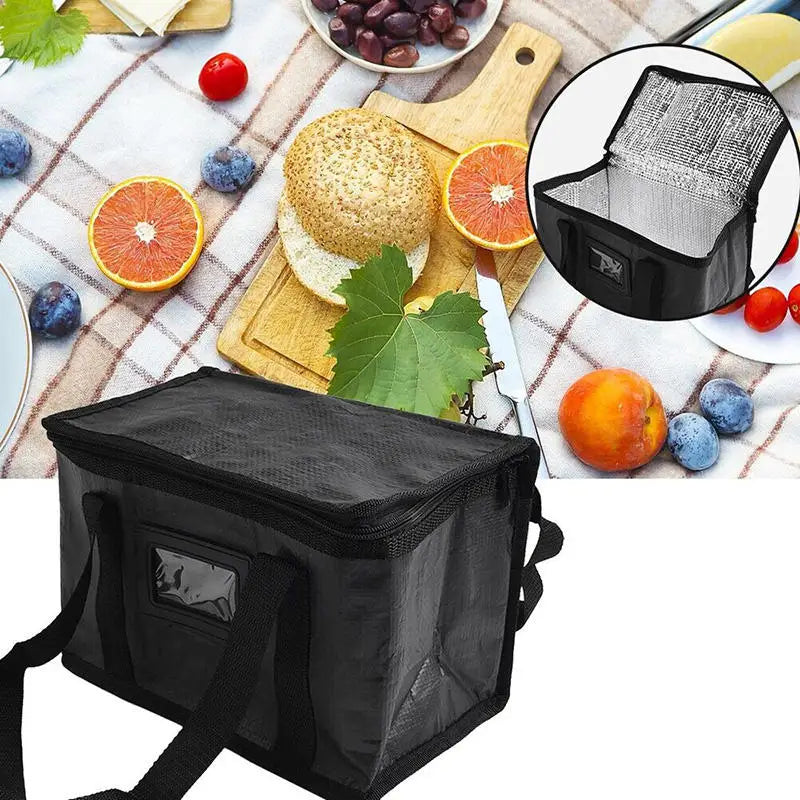 16/28/50/70L Insulated Thermal Cooler Bag Insulation To Keep Cold Large Capacity Portable Lunch Bag Zip Picnic Tin Foil Food Bag