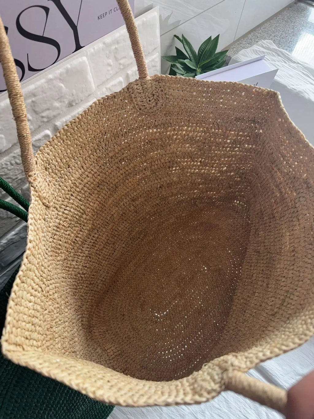 2026 Large Handwoven Rattan Tote Bag for Women Natural Straw Beach Bag Purse Luxury Shoulder Bags Handbag Summer