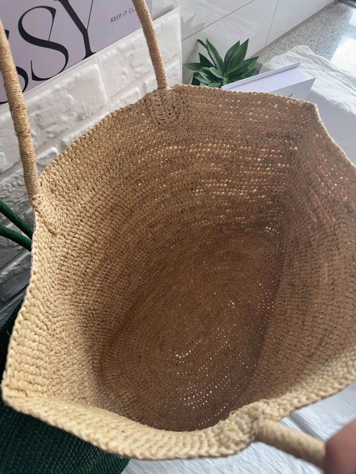 2026 Large Handwoven Rattan Tote Bag for Women Natural Straw Beach Bag Purse Luxury Shoulder Bags Handbag Summer
