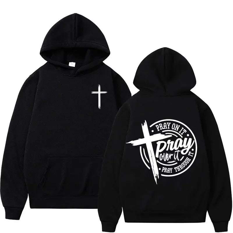 Christian Bible Verse Graphic Fleece Hoodie - Unisex Vintage Style