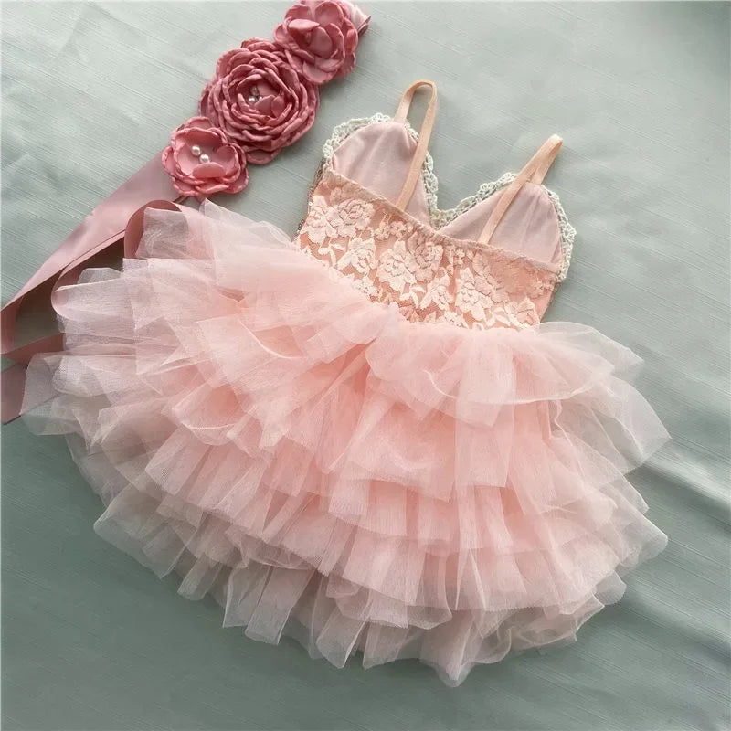 New Born Baby Girls Birthday Dress for Kids Xmas Toddle Party Gown Gold Sequined Layered Tutu Dress Children New Year Clothing