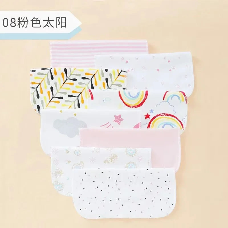 8Pcs Cotton Newborn Baby Towels Set Saliva Towel Nursing Towel Baby Boys Girls Bebe Toalha Washcloth Handkerchief Cloth Wipes