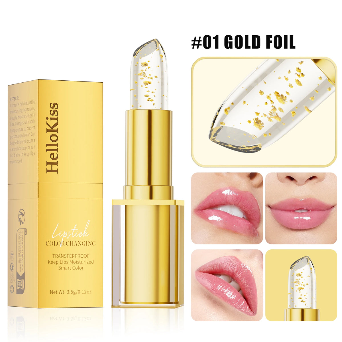 Hello Kiss Temperature Color Changing Flower Jelly Lipstick