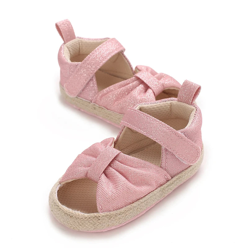 Baby Learning Walk Shoes,Back Zipper Summer Infant Sandals Soft Daily Wear Footwear for Newborn Baby Girls 0-1 Year