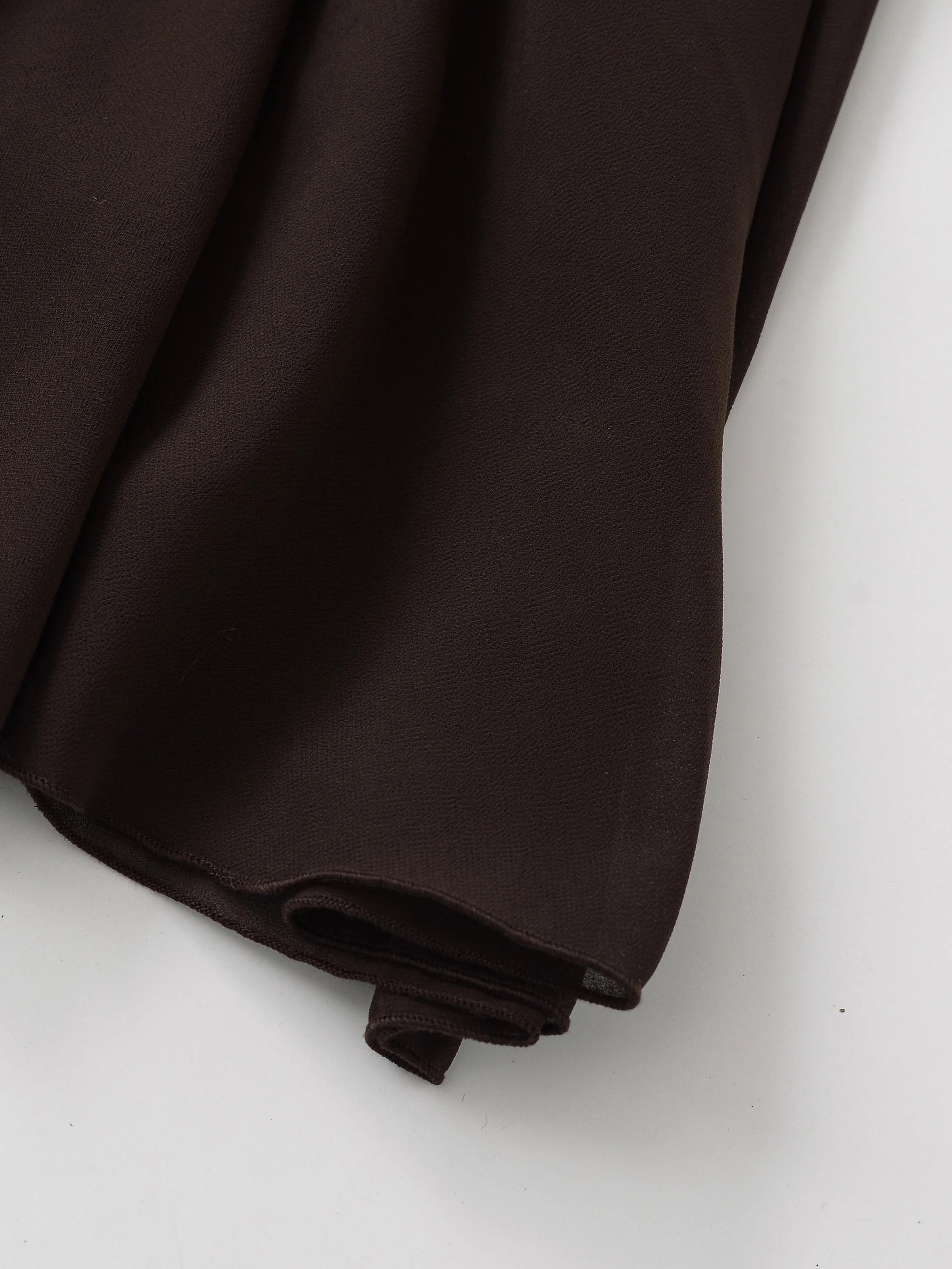 Vintage Tiered Brown Party Commute Modern High Street Long Skirt Elegant Streetwear Fashion 2026 Spring Female Skirt