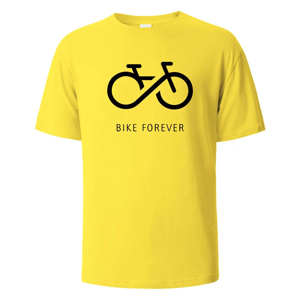 Bike Forever Men's Crewneck T-Shirt - 100% Cotton Casual Tee