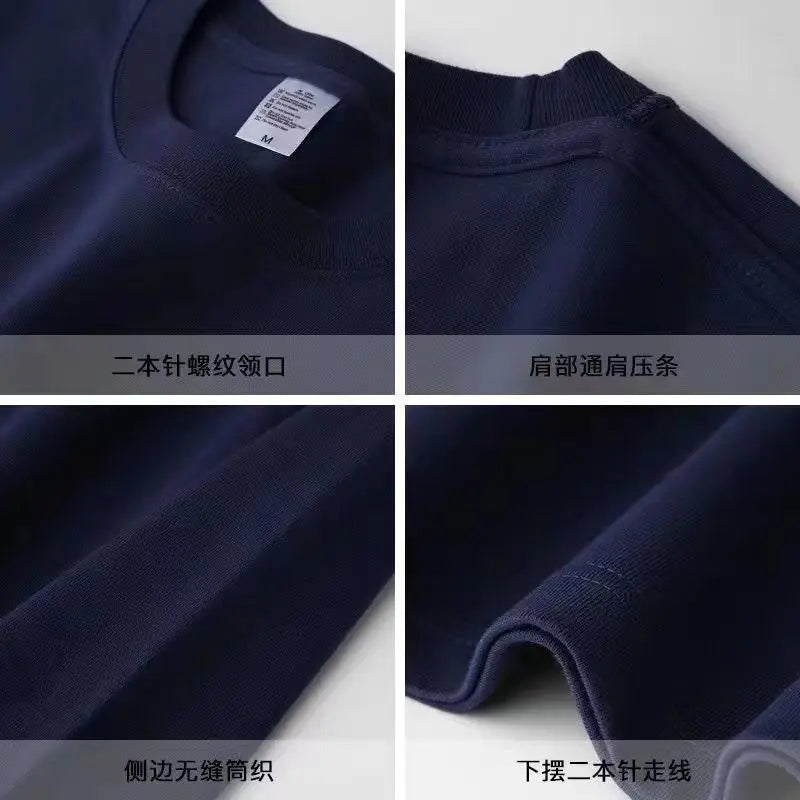 Summer Men's and Women's Purple Short Sleeve T-Shirt, 100% Cotton Round Neck Loose Unisex Tee, Breathable and Comfortable