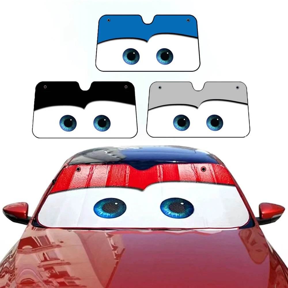 Car Solar Protection 4 Colors Eyes Heated Windshield Sunshade Car Window Windscreen Cover Sun Shade Auto Sun Visor Car-Covers