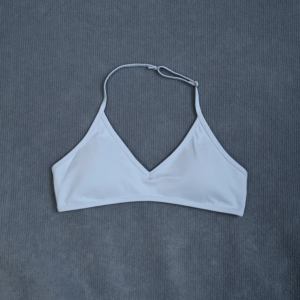 Women's Summer Halter Neck Padded Sports Yoga Bra Shock Absorption Support Backless Crop Top for Outdoor Running And Gym
