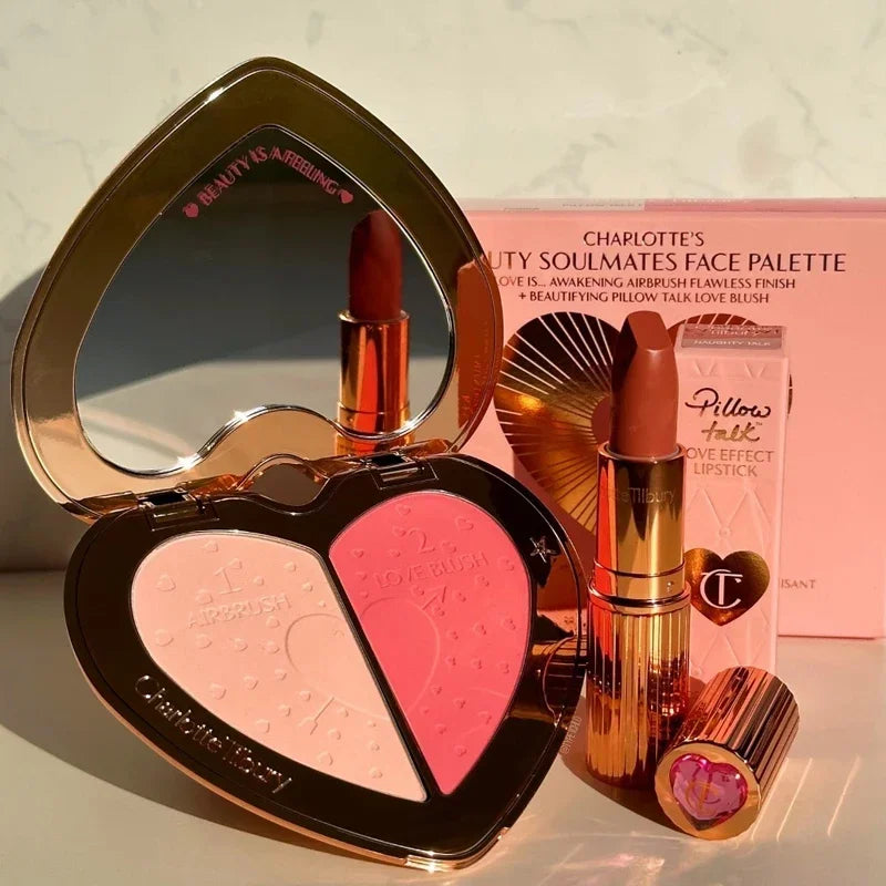 CT Summer Limited Lip Gloss Hydrating Lipstick Setting Powder Shine Nine-Color Eyeshadow Palette Blush Skincare Essence Makeup