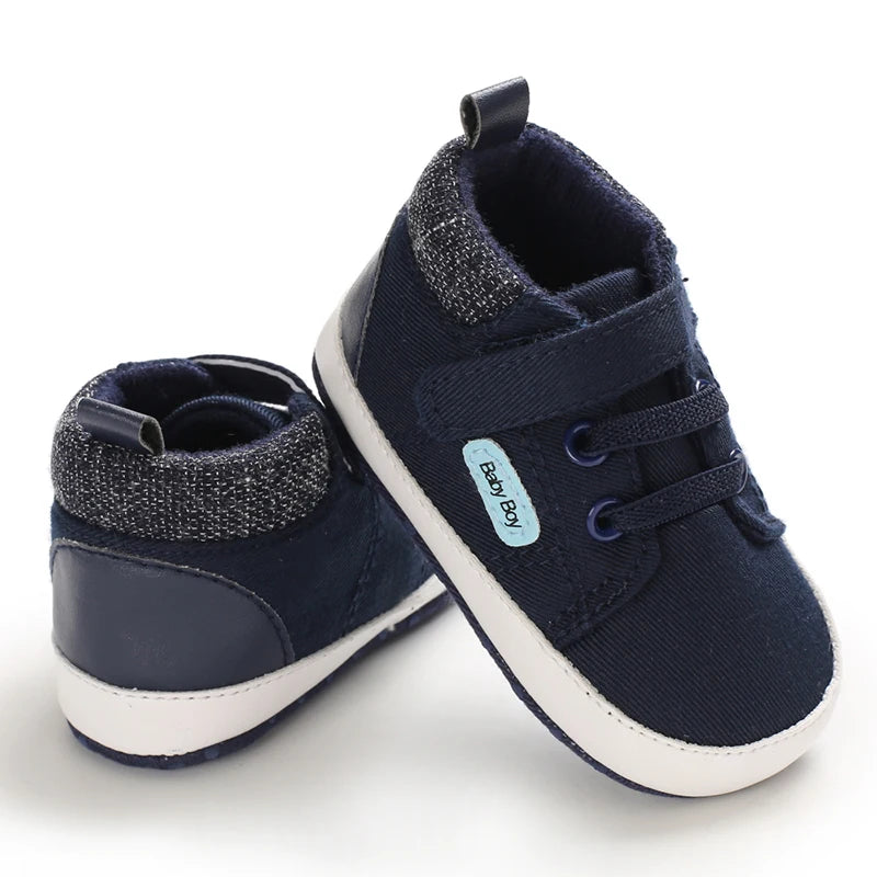 Four Season Blue Main Picture Comfortable and Lightweight Walking Shoes 0-12 Months Soft Sole Anti Slip Crawling Shoes