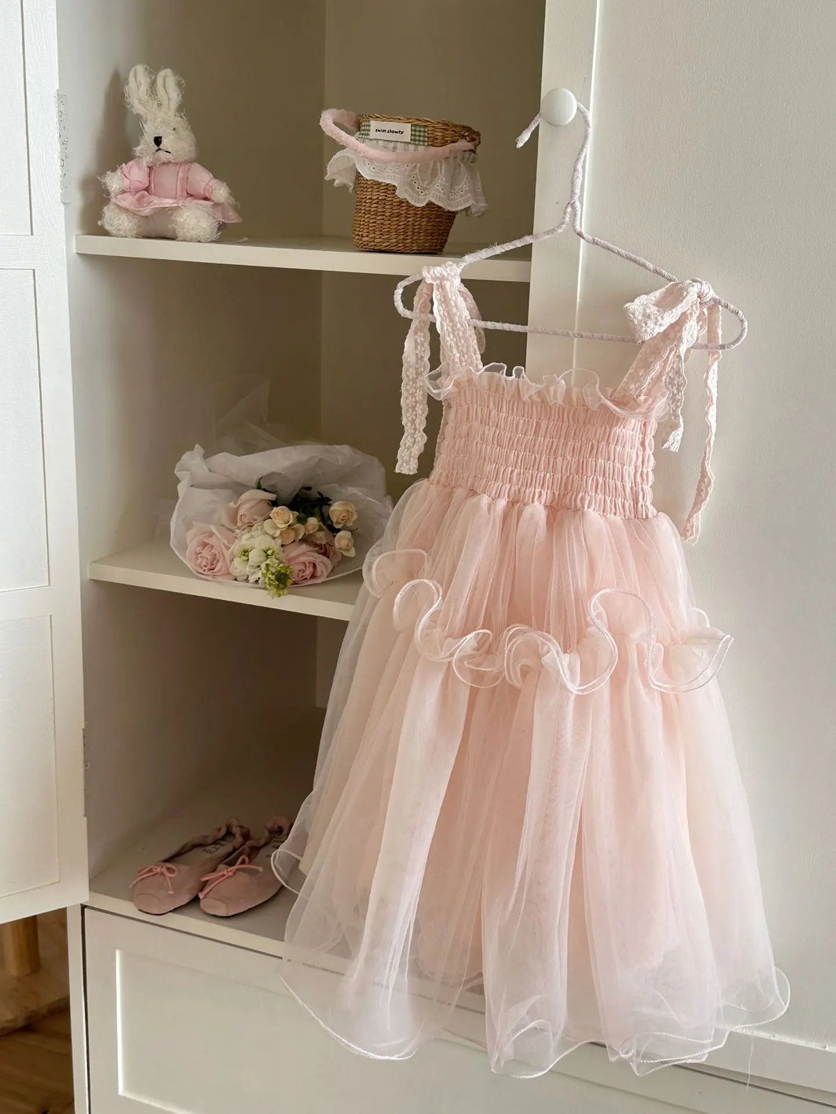2026 Summer New Pink Princess Dress for Girls Children Fashionable and Sweet Baby Performance Dress