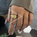 New Irregular Opening Pearl Ring Two-Piece Set For Women'S Fashionable Personalized Daily Accessory Jewelry Birthday Gifts