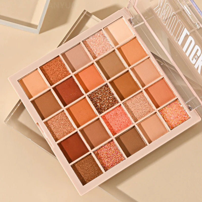 25Color Professional Eyeshadow Palette Eye Glitter Long Lasting Eye Shadow Pallet  Korean Makeup Palette Eye Shadow for Beginner