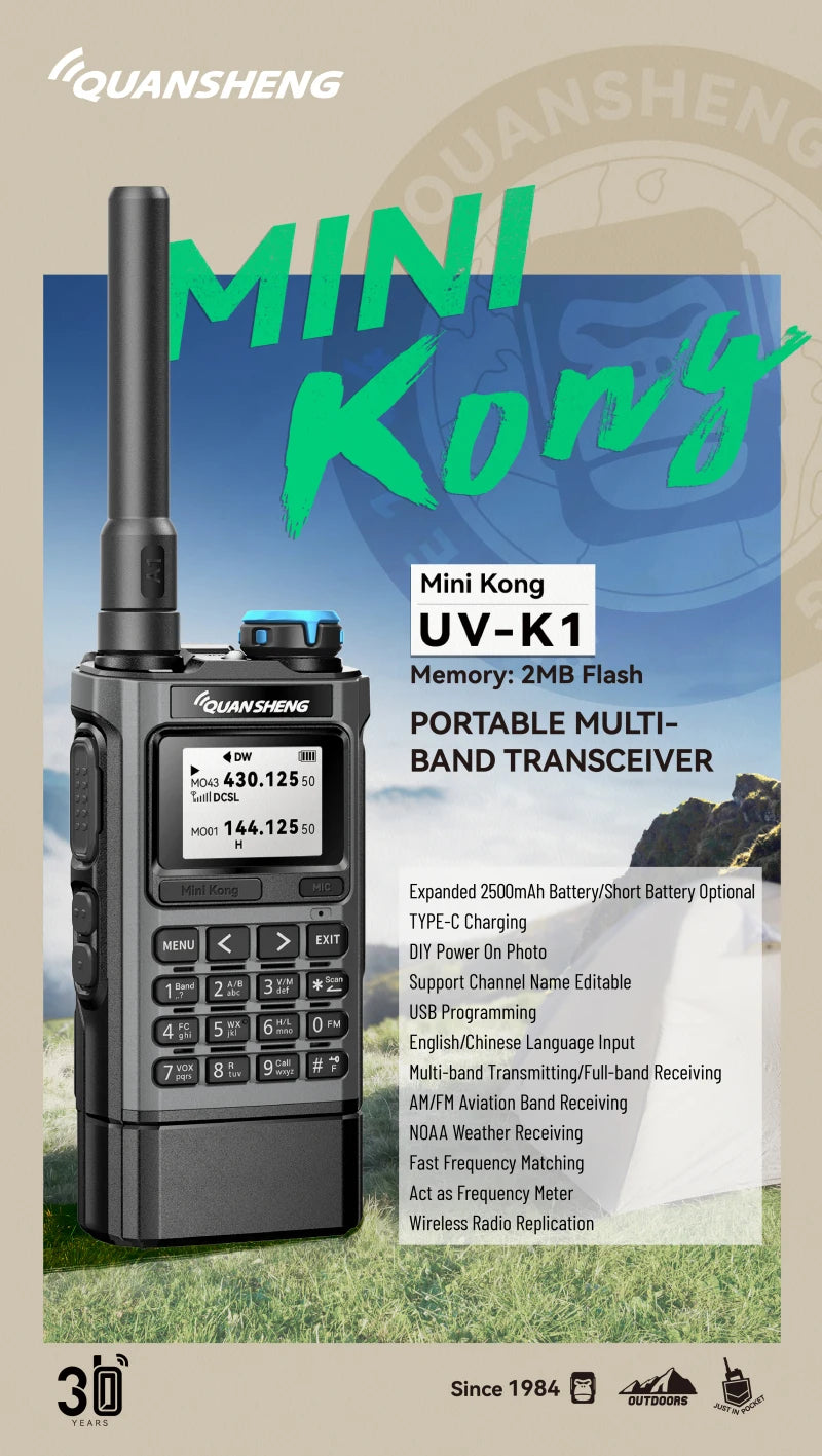 Quansheng UV K1 Mini Walkie Talkie Wireless Set Hunting Camping Long Range Ham Communication Radio K6 Walkier Talkie Transceiver