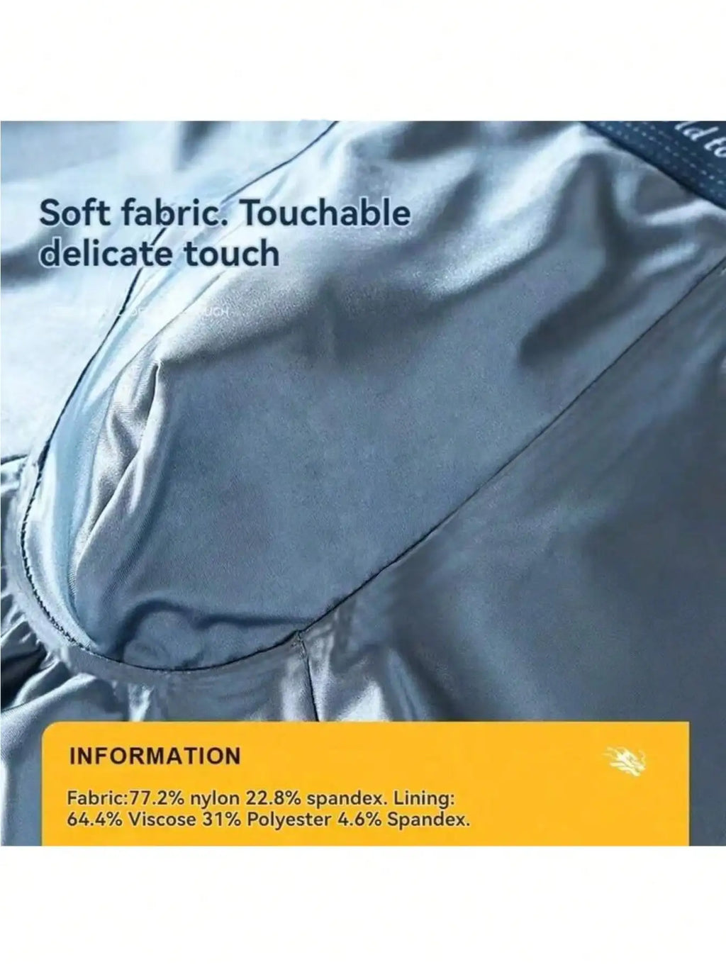 3Pcs/Pack Luxury Ice Silk Satin-like Boxer Briefs Summer Smooth Cool Solid Men's Underpants Summer Underwear