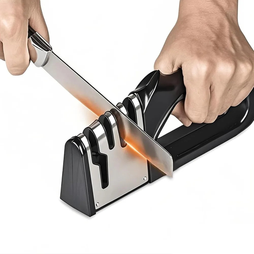 4-in-1 Kitchen Knife Sharpener - Portable Non-Slip Sharpening Tool