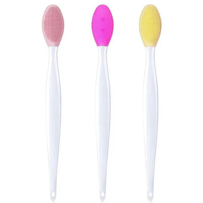 1/2PCS Face Silicone Brush Double-Sided Nose  Lip Face Clean cleansing stick Blackhead Removal Acne Makeup Brush