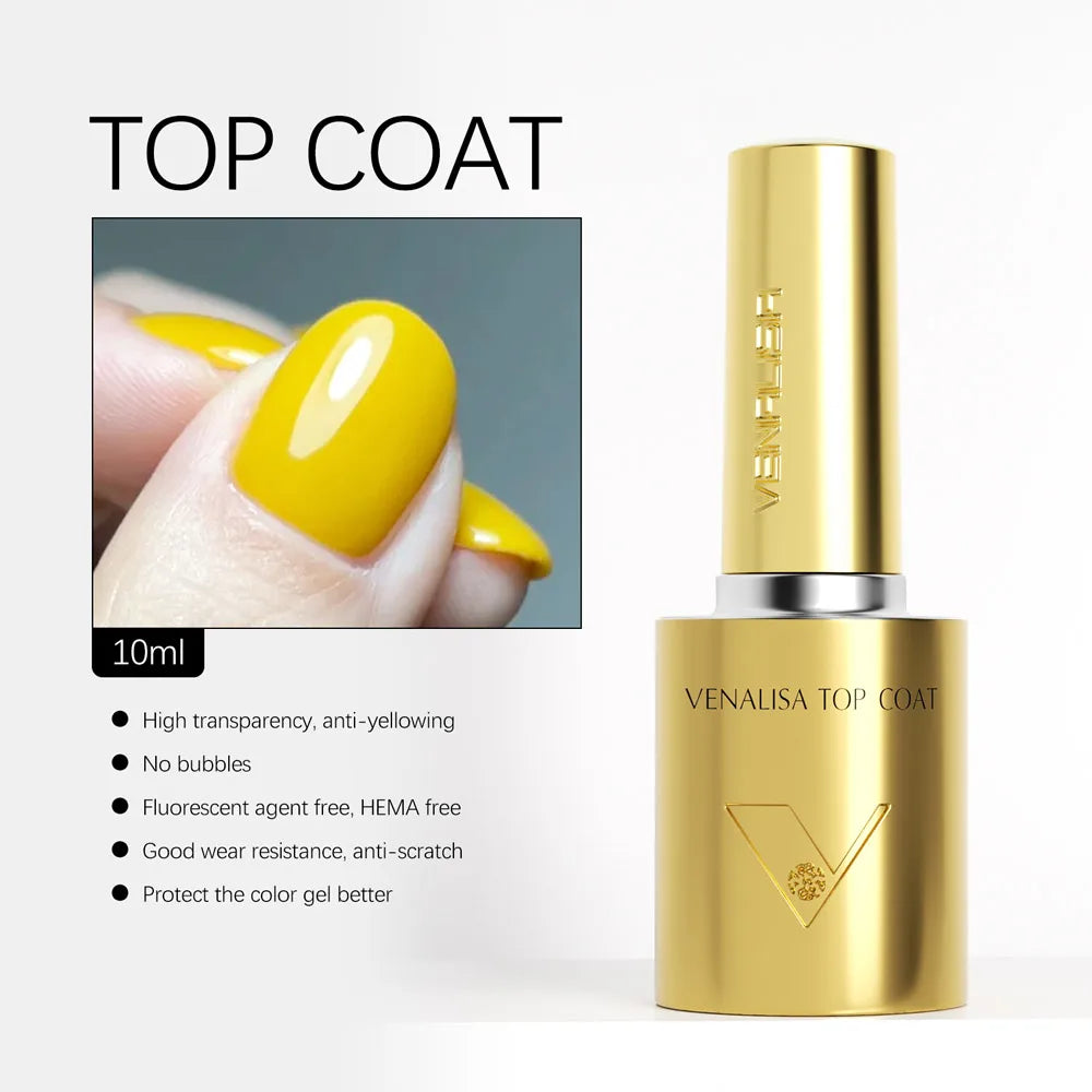 Venalisa 10ml Nail Gel Polish - HEMA/TPO Free Soak-Off UV LED Gel