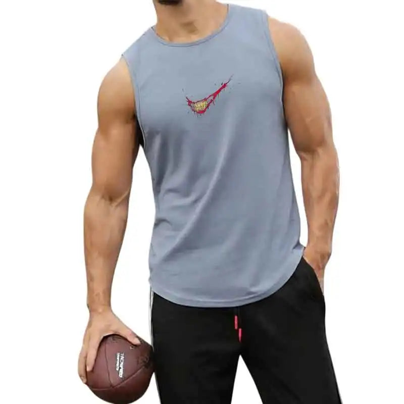 Men's Gym Tank Top Sleeveless Fitness Workout Shirt - Polyester