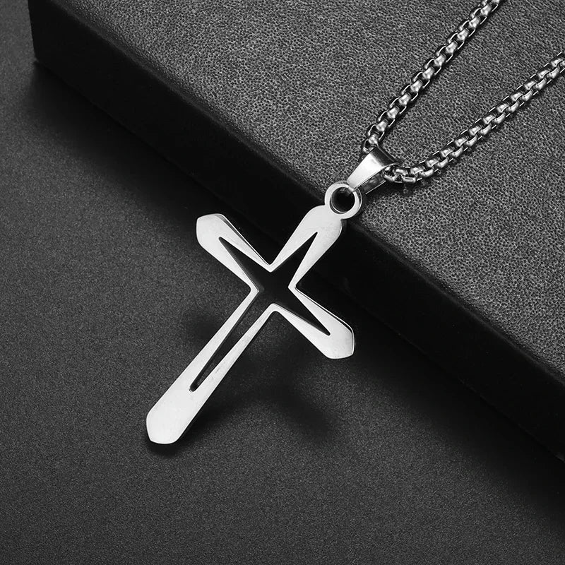 Christian Jesus Portrait Iced Out Necklace Pendant For Men And Women Cross Catholic Amulet Jewelry