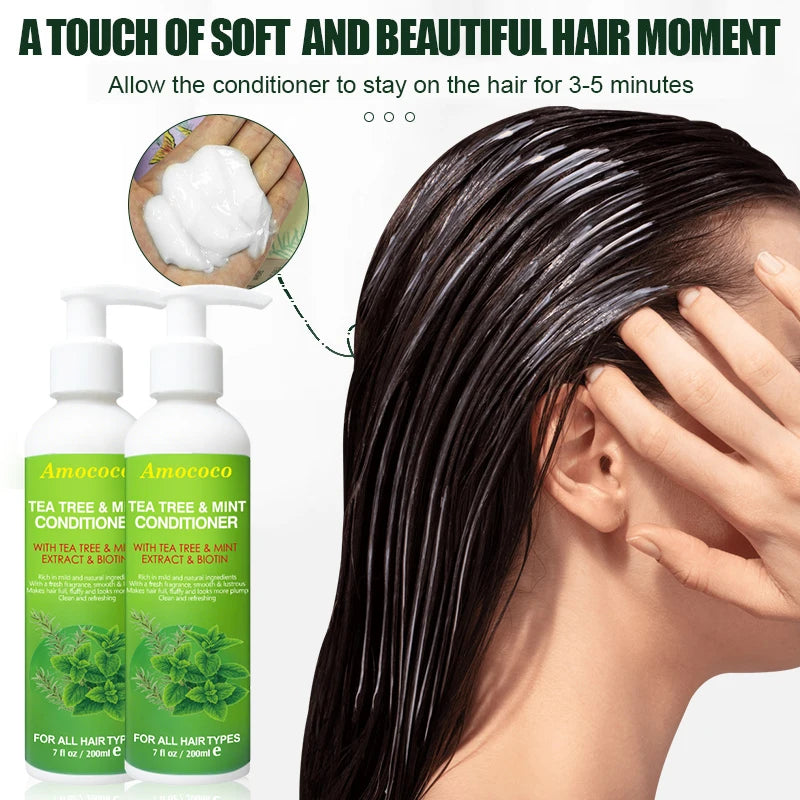 Amococo Tea Tree Shampoo and Conditioner Set - 2 x 200ml