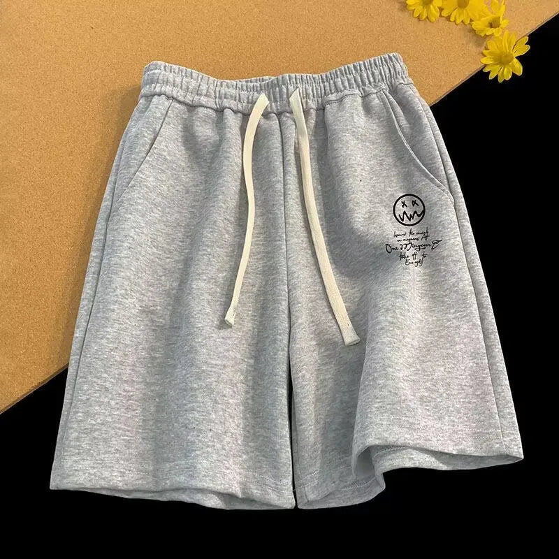 Men's Oversized Wide Leg Shorts – Casual Hip-Hop Print Loose Fit, Sizes M–8XL