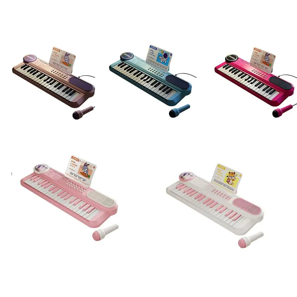 Early Education 37 Keys Piano Keyboard Multifunctional with Microphone Electronic Piano Electronic Birthday Gift Musical Gift