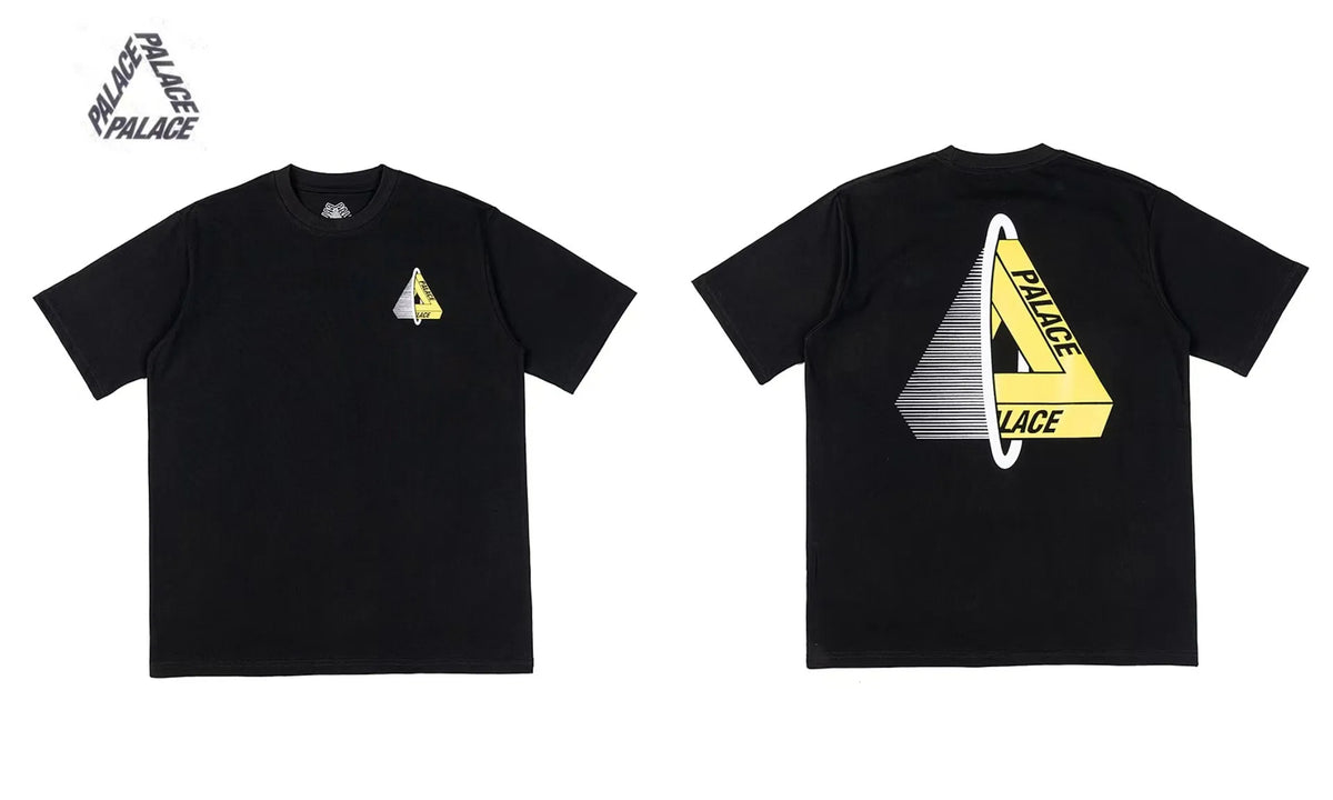 Palace Triangle Print Cotton Casual T-Shirt - Men's Short Sleeve