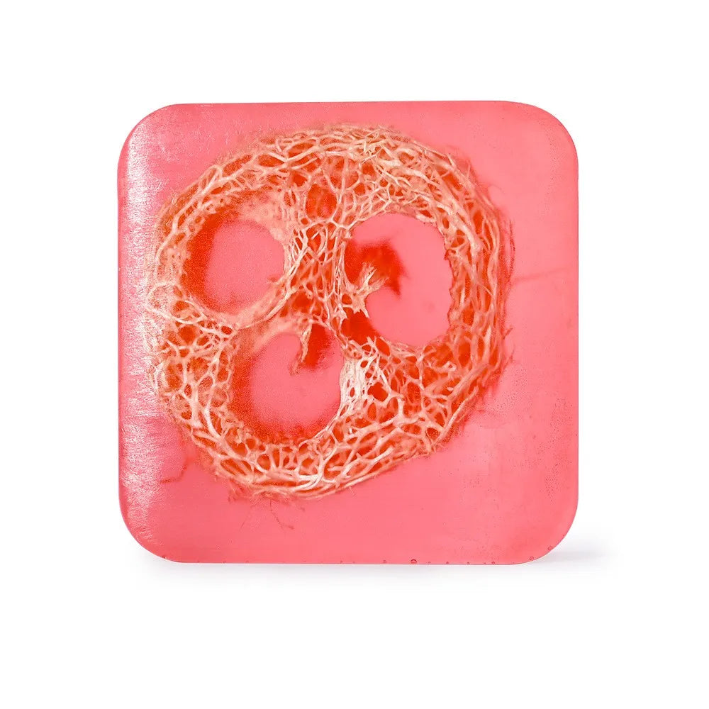 100g Organic Lavender Oil Loofah Soap Natural Lemon Whitening Face Body Wash Bar Loofah Soap