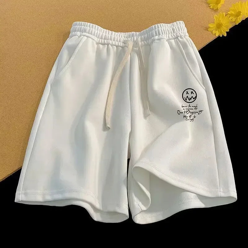Men's Oversized Wide Leg Shorts – Casual Hip-Hop Print Loose Fit, Sizes M–8XL