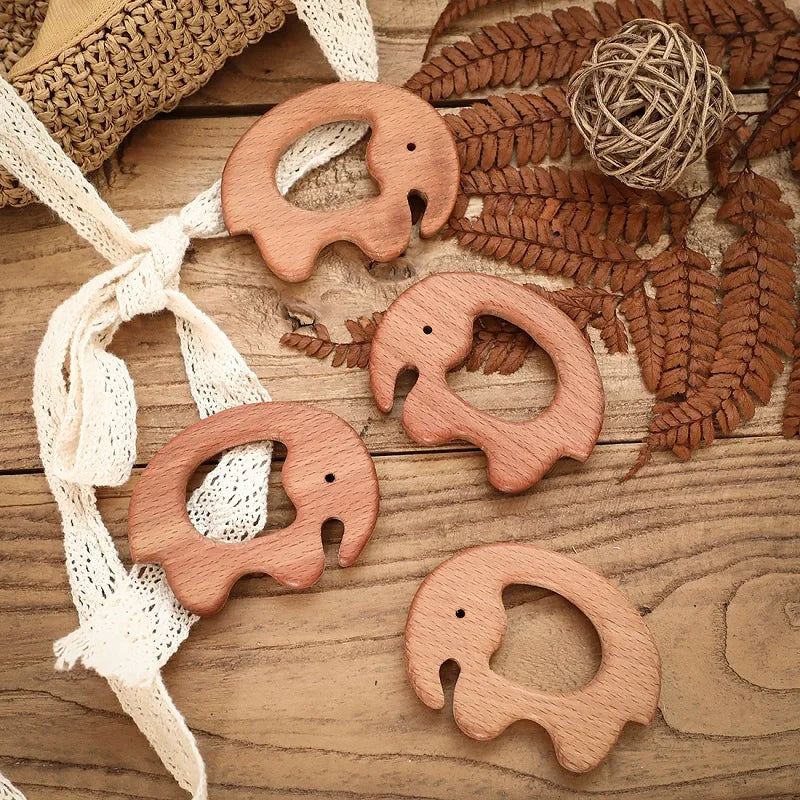1pc Baby Teether Wooden Animal Pacifier Pendant BPA Free Beech Koala Rodent Teething Toys Kids Products Gifts