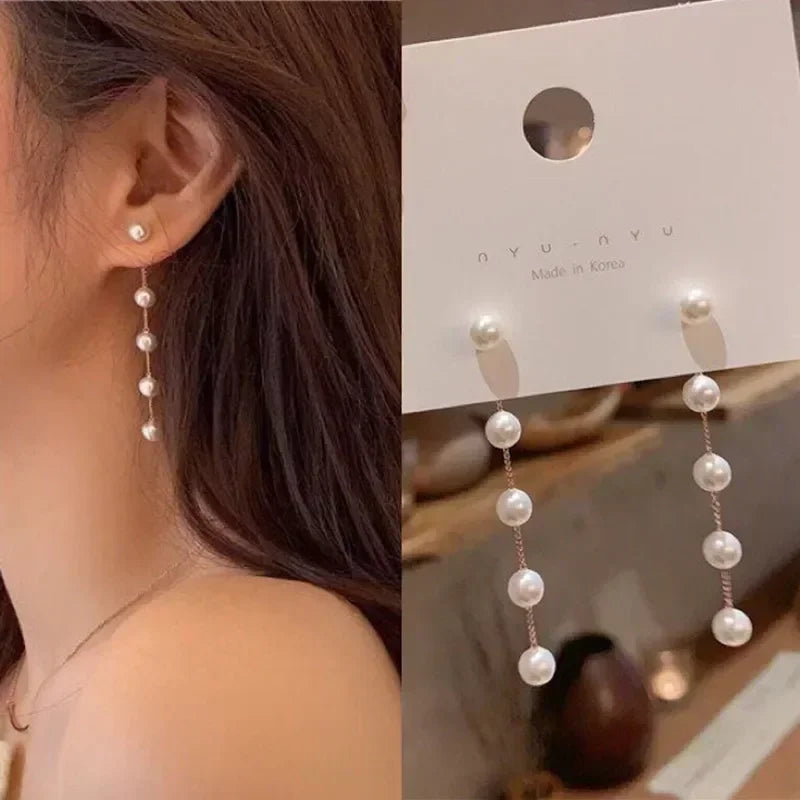 New Fashion Sweet Design Spring/Summer Blue Pink Enamel Flower Light Luxury High End Earrings Gifts For Women'S Jewelry
