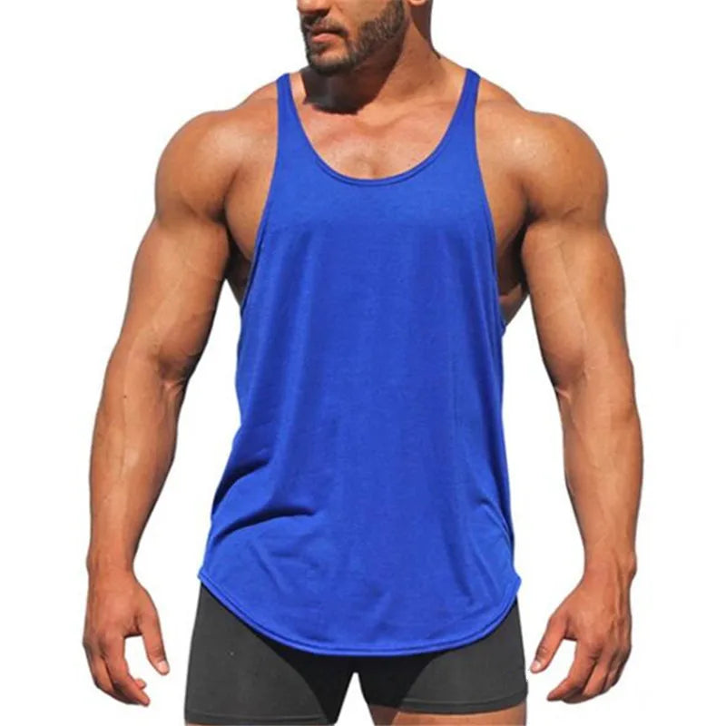 100% Cotton Bodybuilding Jogger Gym Singlet Training Bodybuilding Tank Top Vest Shirt Sleeveless Fitness Cotton Shirt For Men