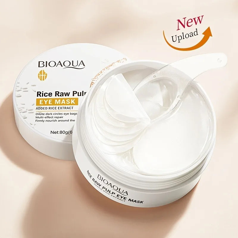 Eye Mask Pairs of Rice Milk Moisturizing Eliminates Dark Circles Eye Bags Wrinkles Tightens The Skin Suitable for All Symptoms