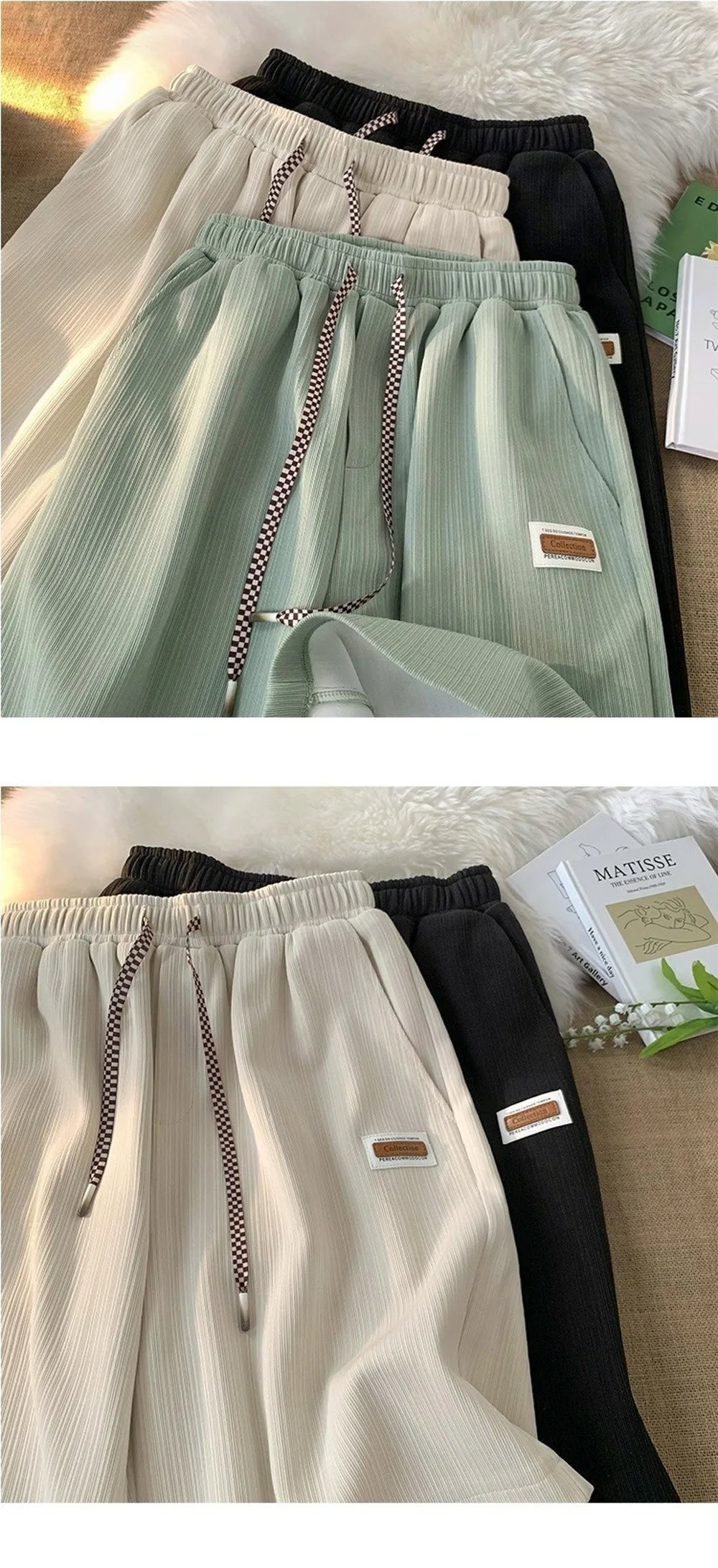 Trendy Thin Shorts for Men Elastic Waist Drawstring Summer Shorts Loose Breathable Running Shorts Summer Wear