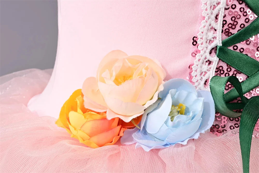 Girls Clothes Ballerine Baby Dresses Vestido Outfit Girl Ballet Leotards Robe Fille Summer Kids Ballet Dress Tutu Dance Costumes