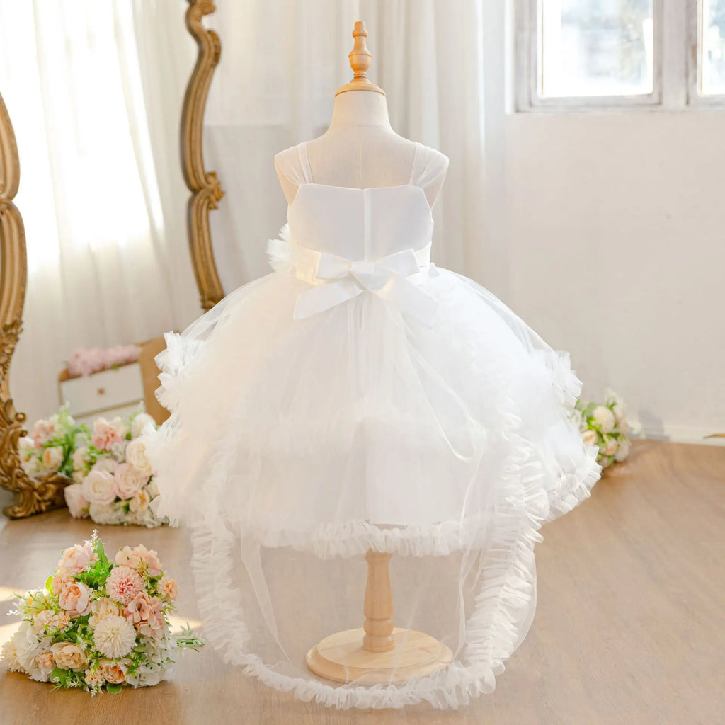 HETISO Baby Girls Princess Dress Summer Tulle Sleeveless Kids Wedding Birthday Party Performance Gown Costumes For Kids