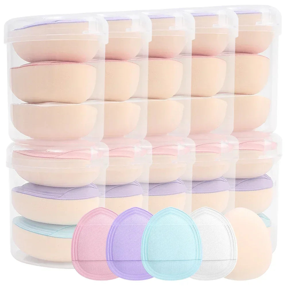 Wet Dry Use Mini Finger Powder Puff Random Color Facial Detail Air Cushion Concealer Blusher Makeup Cosmetics Puff Beauty Tools
